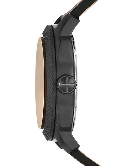 Machine 49mm Three-Hand Date Dark Brown LiteHide? Leather Watch - Image 3