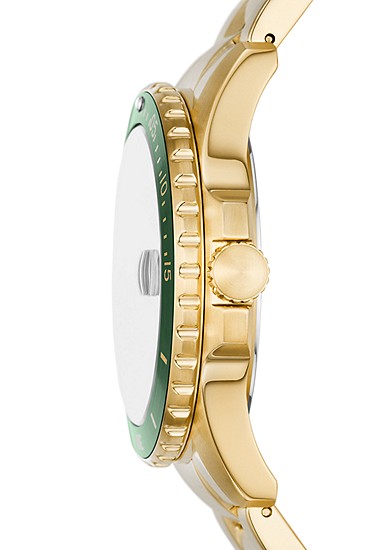 Fossil Blue Dive 42mm Three-Hand Date Gold-Tone Stainless Steel Watch - Image 4