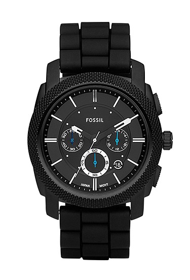 Machine 45mm Chronograph Black Silicone Watch
