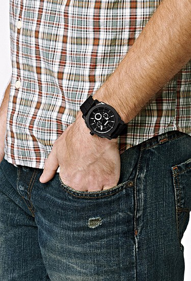 Machine 45mm Chronograph Black Silicone Watch - Image 5