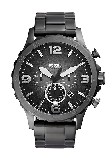Nate 50mm Chronograph Smoke Stainless Steel Watch