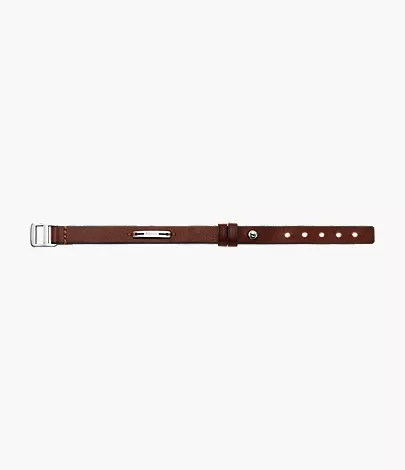 Machine Rugged Green and Brown Leather Strap Bracelet - Image 5