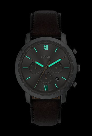 Neutra 44mm Chronograph Brown Leather Watch - Image 7