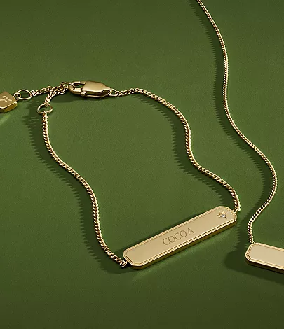 Sadie Gold-Tone Stainless Steel ID Necklace - Image 7