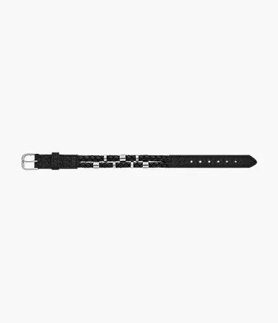Leather Essentials Black Leather Strap Bracelet - Image 5