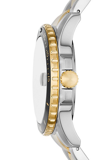 Fossil Blue Dive 42mm Three-Hand Date Two-Tone Stainless Steel Watch - Image 4