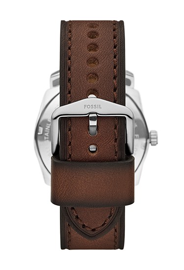 Machine 42mm Three-Hand Date Brown Leather Watch - Image 3