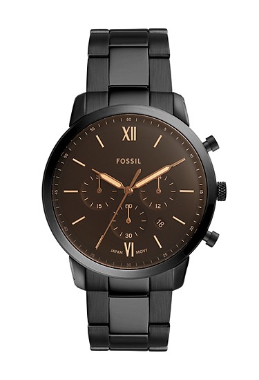 Neutra 44mm Chronograph Black Stainless Steel Watch