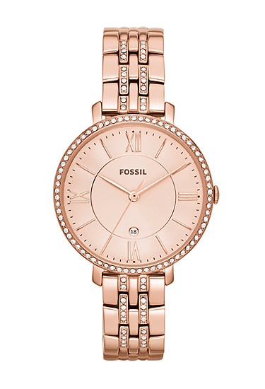 Jacqueline 36mm Three-Hand Rose Gold-Tone Stainless Steel Watch
