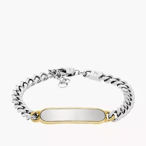 Ellis Two-Tone Stainless Steel ID Bracelet