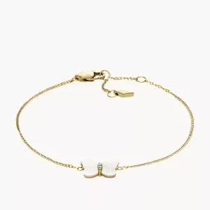 Sutton Radiant Wings White Mother-of-Pearl Butterfly Chain Bracelet