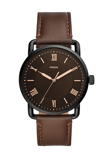 Copeland 42mm Three-Hand Brown Leather Watch
