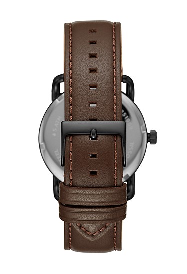 Copeland 42mm Three-Hand Brown Leather Watch - Image 2