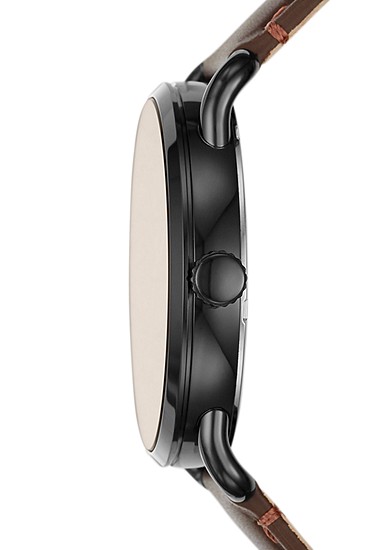Copeland 42mm Three-Hand Brown Leather Watch - Image 3