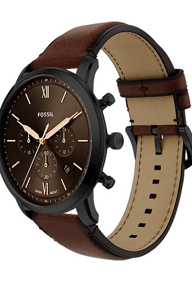 Neutra 44mm Chronograph Brown Leather Watch - Image 6