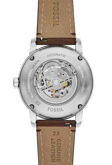 Fossil Heritage 43mm Automatic Brown Leather Watch - Image 5