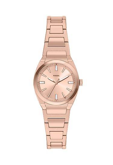 Everett 27mm Three-Hand Rose Gold-Tone Stainless Steel Watch
