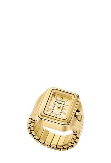 Raquel Watch Ring 14mm Two-Hand Gold-Tone Stainless Steel