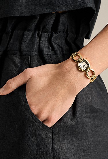 Harlow Mini 20mm Two-Hand Gold-Tone Stainless Steel Watch - Image 2