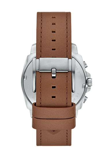 Privateer 45mm Chronograph Brown Leather Watch - Image 2