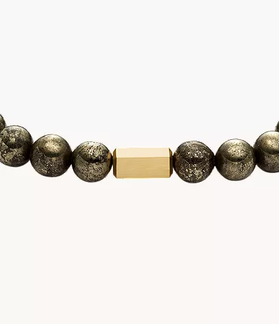 Galaxy Beads Gray Pyrite Beaded Bracelet - Image 3