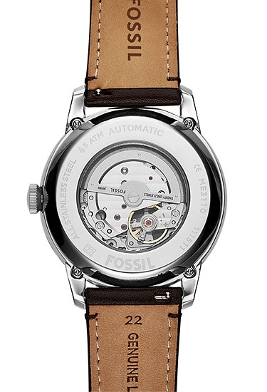 Townsman 44mm Automatic Brown Leather Watch - Image 3