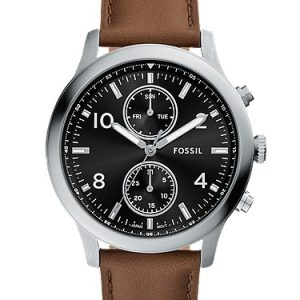 Bennett 45mm Multifunction Brown Leather Watch