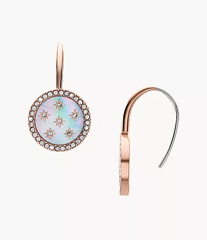Merrit Northlight Collection Rose Gold-Tone Stainless Steel Drop Earrings