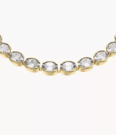 Ellis Pav?? Glitz Gold-Tone Brass Tennis Chain Bracelet - Image 3