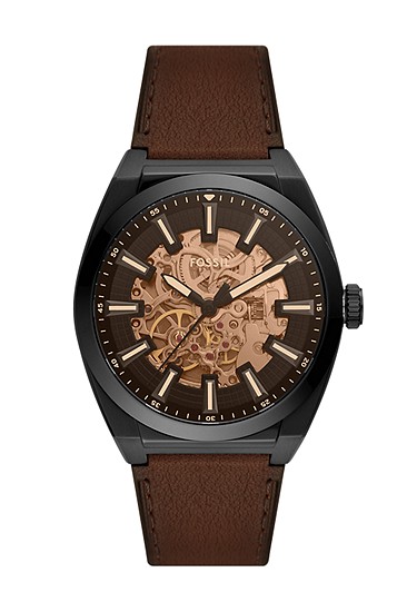 Everett 42mm Automatic Dark Brown LiteHide? Leather Watch