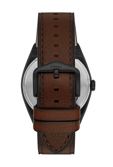 Everett 42mm Automatic Dark Brown LiteHide? Leather Watch - Image 2