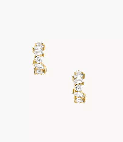 Ellis Mixed Shapes Gold-Tone Brass Hoop Earrings