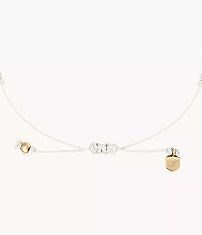 Sutton Mini Moments White Acrylic Pearl Beaded Rondelle Bracelet - Image 4