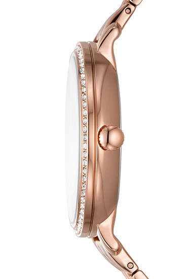 Jacqueline 36mm Sun Moon Multifunction Rose Gold-Tone Stainless Steel Watch - Image 3