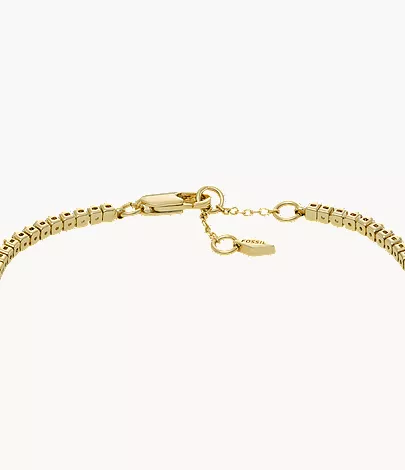 Ellis Pav?? Glitz Gold-Tone Brass Tennis Chain Bracelet - Image 3