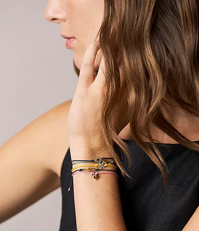 Sutton Mini Moments Dusty Pink Gold-Tone Brass Heart Bracelet - Image 5