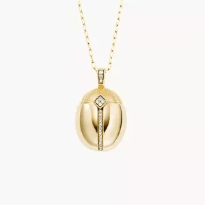 Sutton Scarab Gold-Tone Stainless Steel Pendant Necklace