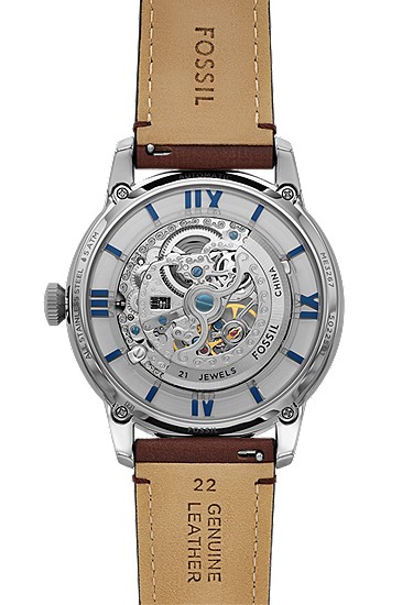 Townsman 44mm Automatic Brown Leather Watch - Image 5