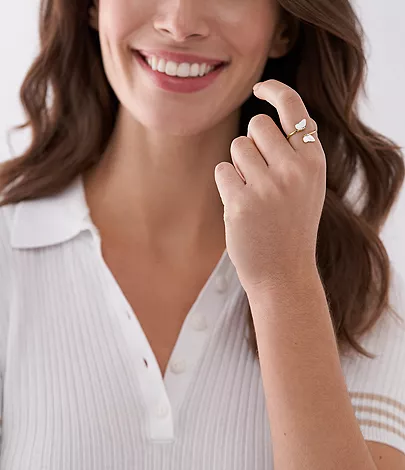 Sutton Radiant Wings White Mother-of-Pearl Butterfly Ring - Image 8