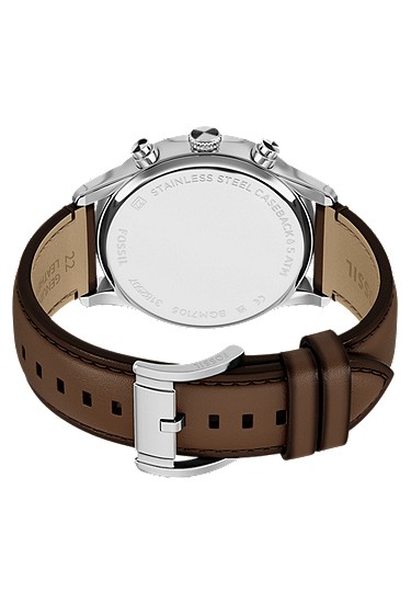 Bennett 45mm Multifunction Brown Leather Watch - Image 6
