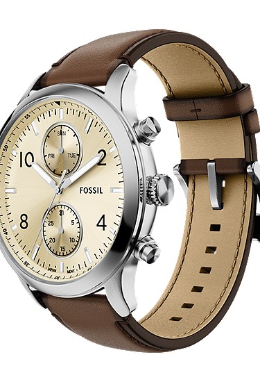 Bennett 45mm Multifunction Brown Leather Watch - Image 8