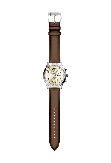 Bennett 45mm Multifunction Brown Leather Watch - Image 9