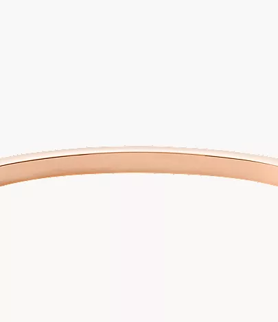 Sadie Shine Bright Rose Gold-Tone Stainless Steel Bangle Bracelet - Image 3