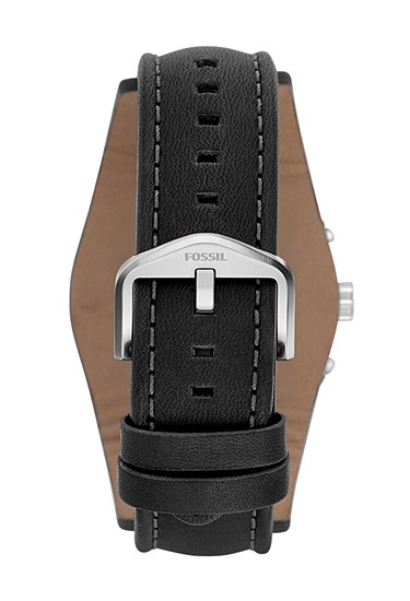 Coachman 45mm Chronograph Black Leather Watch - Image 2