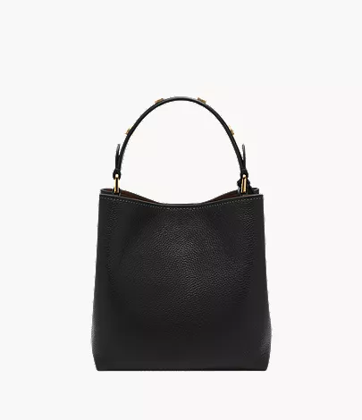 Jessie Leather Small Bucket Crossbody Bag - Image 4