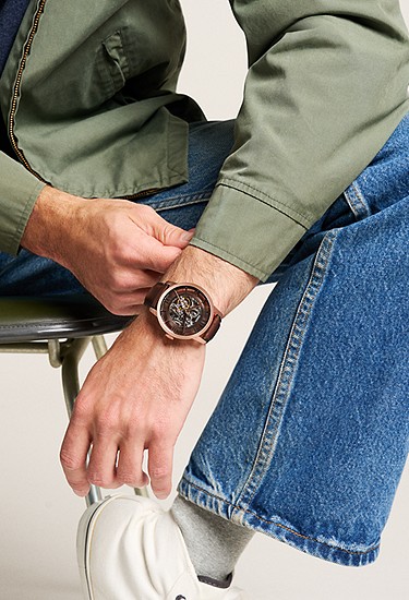 Townsman 44mm Automatic Brown Leather Watch - Image 2