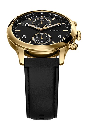 Bennett 45mm Multifunction Black Leather Watch - Image 5