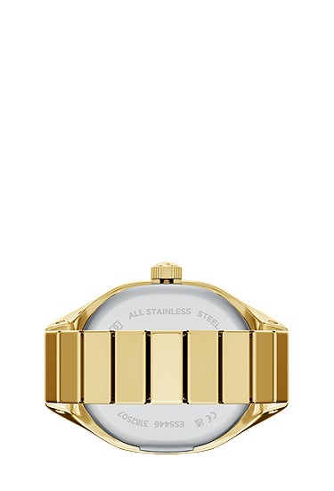 Harlow Watch Ring 17mm Two-Hand Gold-Tone Stainless Steel - Image 7