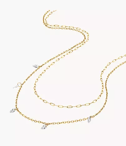 Ellis Shaky Glitz Gold-Tone Stainless Steel Multi-Strand Necklace - Image 3
