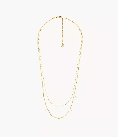 Ellis Shaky Glitz Gold-Tone Stainless Steel Multi-Strand Necklace - Image 4
